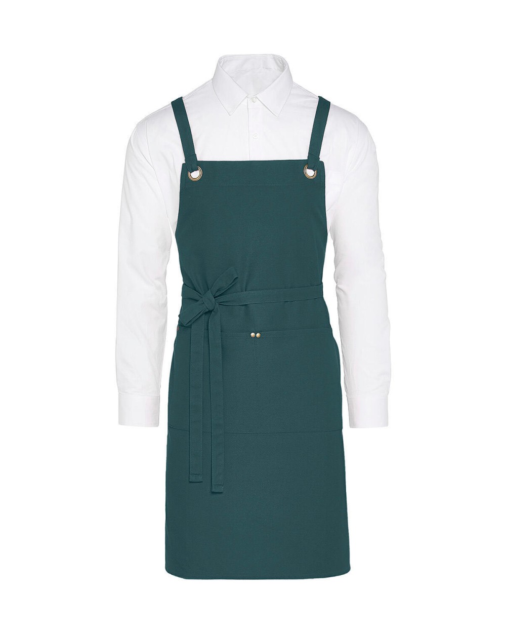 Tabliers personnalisable SG CLOTHING PROVENCE - Crossover Eyelets Bib Apron with Pocket