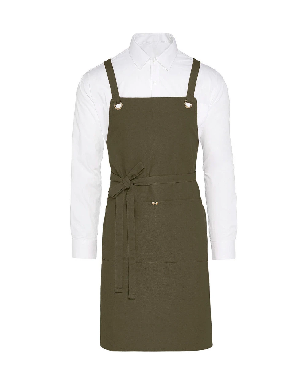 Schorten SG CLOTHING PROVENCE - Crossover Eyelets Bib Apron with Pocket voor bedrukking &amp; borduring