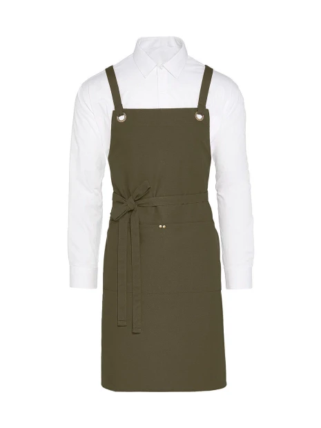 SG CLOTHING PROVENCE - Crossover Eyelets Bib Apron with Pocket /api/colors/fdddca6f-398d-4e63-8ae9-29e568f5cfd2 personnalisable