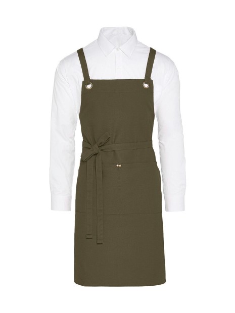 SG CLOTHING PROVENCE - Crossover Eyelets Bib Apron with Pocket /api/colors/fdddca6f-398d-4e63-8ae9-29e568f5cfd2 personnalisable
