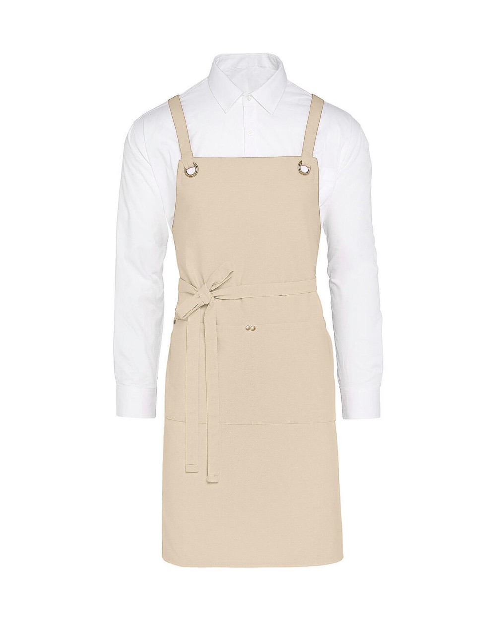 Tabliers personnalisable SG CLOTHING PROVENCE - Crossover Eyelets Bib Apron with Pocket