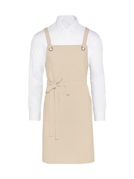SG CLOTHING PROVENCE - Crossover Eyelets Bib Apron with Pocket /api/colors/8531ca74-2d1a-473c-b4bd-4e4dd32fd4d9 personnalisable
