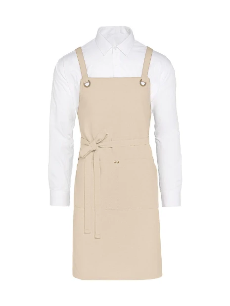 SG CLOTHING PROVENCE - Crossover Eyelets Bib Apron with Pocket /api/colors/8531ca74-2d1a-473c-b4bd-4e4dd32fd4d9 personnalisable