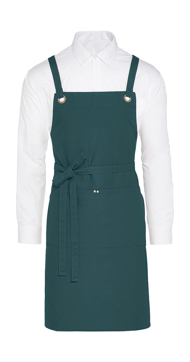 Tabliers personnalisable SG CLOTHING PROVENCE - Crossover Eyelets Bib Apron with Pocket