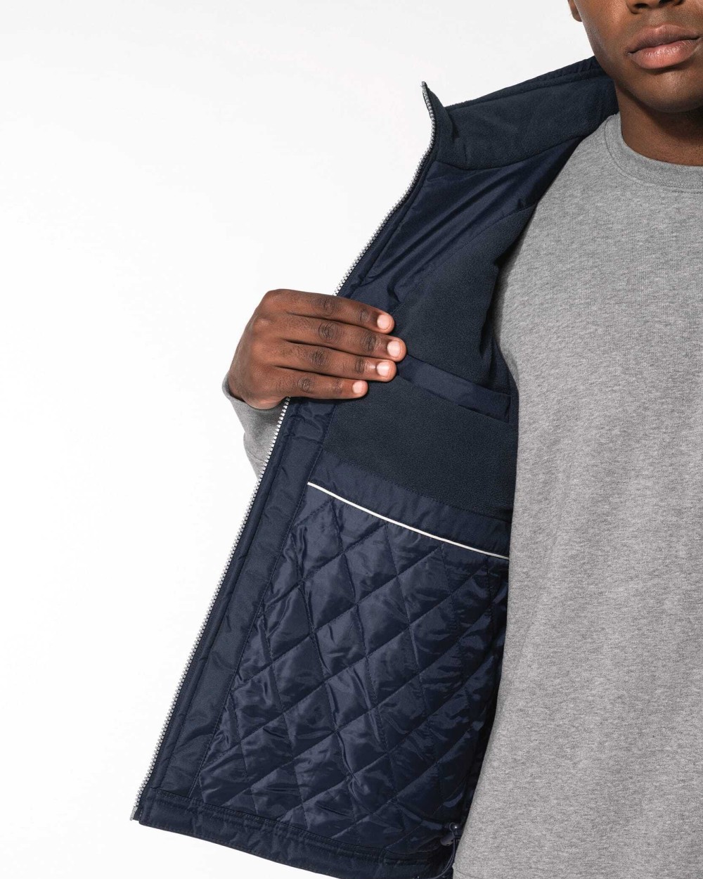 KARIBAN Bodywarmer mit Fleecefutter für Herren Jacken personalisierbar