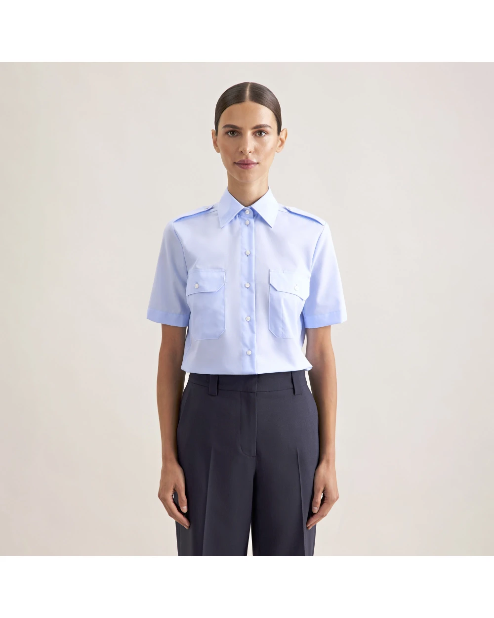 SEIDENSTICKER Women´s Pilot Blouse Regular Fit Shortsleeve Hemden personalisierbar