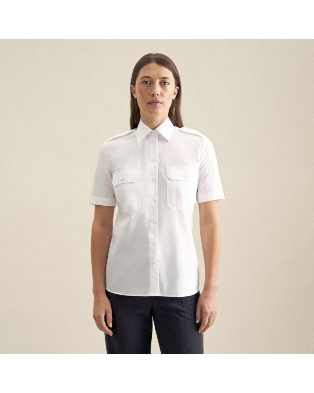 SEIDENSTICKER Women´s Pilot Blouse Regular Fit Shortsleeve Hemden personalisierbar