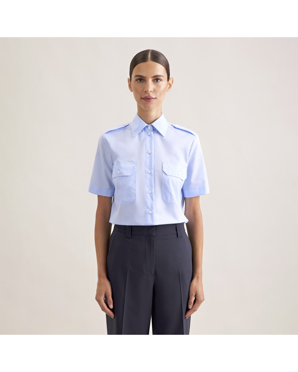 Hemden SEIDENSTICKER Women´s Pilot Blouse Regular Fit Shortsleeve voor bedrukking &amp; borduring