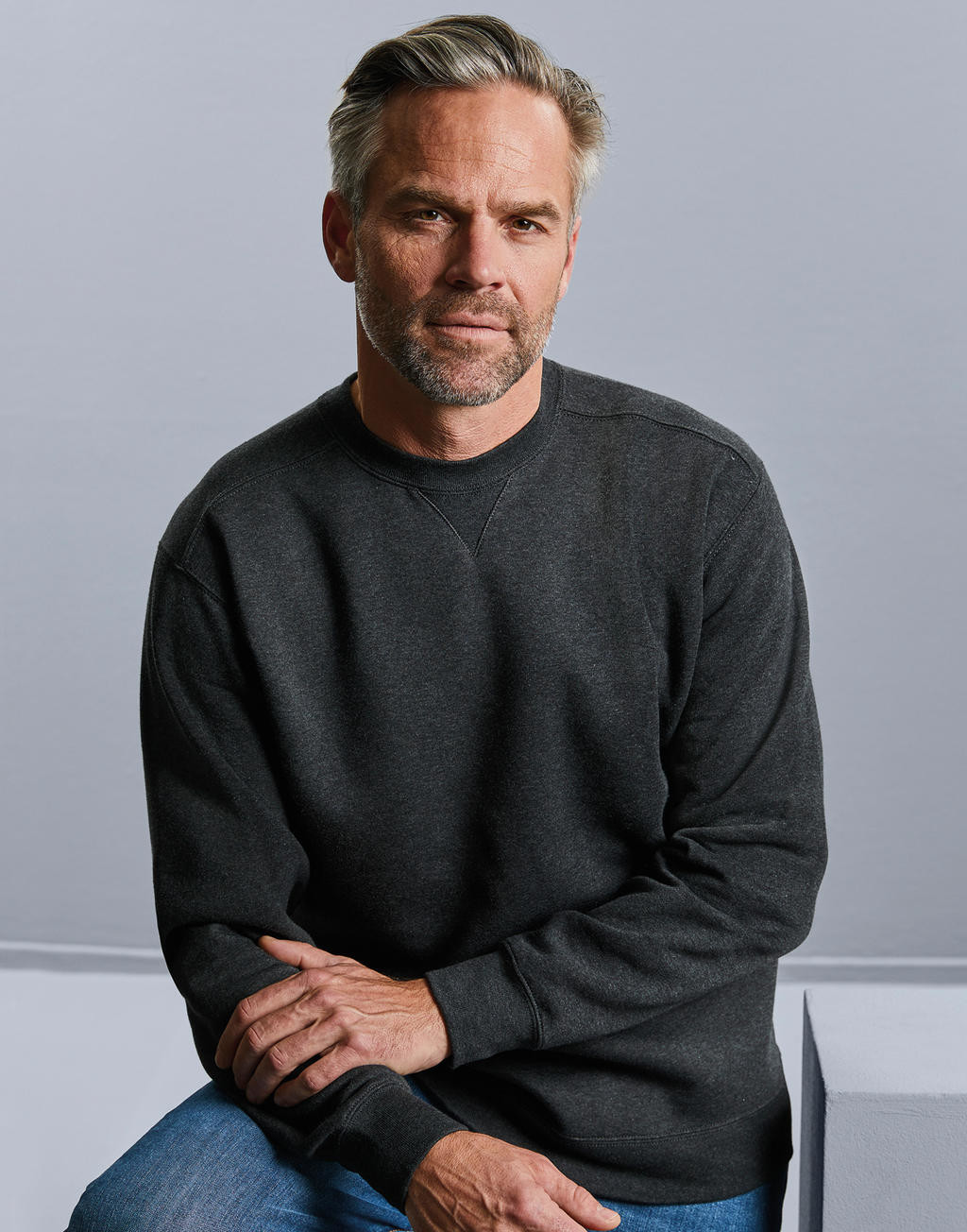 Sweaters & hoodies RUSSELL Authentic Melange Sweat voor bedrukking &amp; borduring