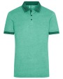 JAMES & NICHOLSON Men`s Heather Polo Poloshirts personalisierbar