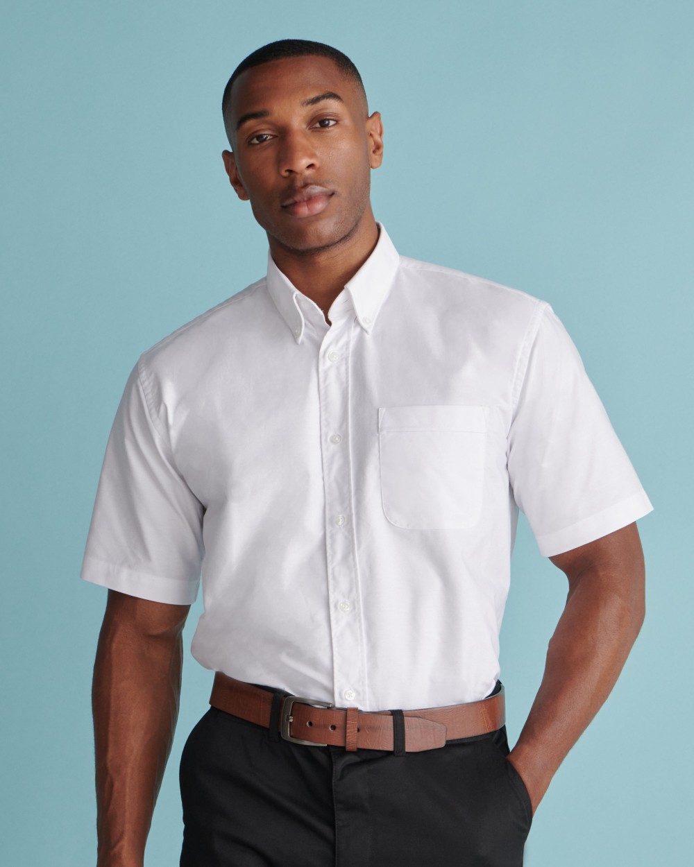 Hemden HENBURY MEN'S CLASSIC SS OXFORD SHIRT voor bedrukking &amp; borduring