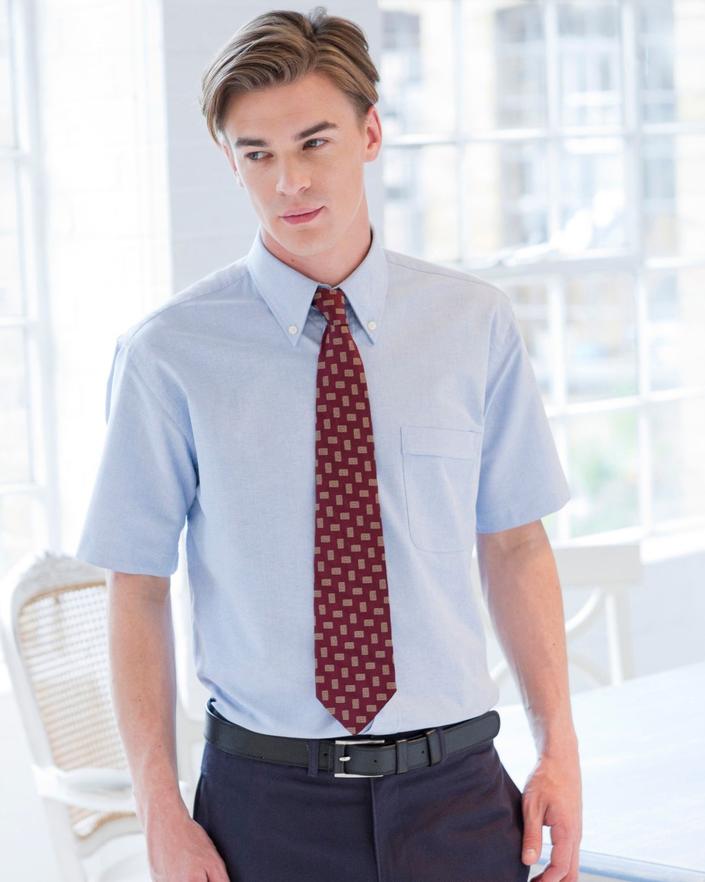 Hemden HENBURY MEN'S CLASSIC SS OXFORD SHIRT voor bedrukking &amp; borduring