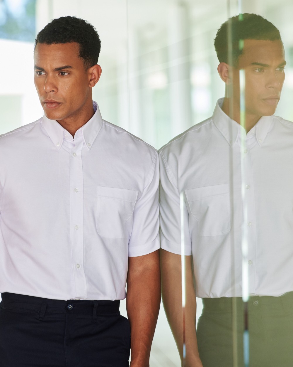 HENBURY MEN'S CLASSIC SS OXFORD SHIRT Hemden personalisierbar