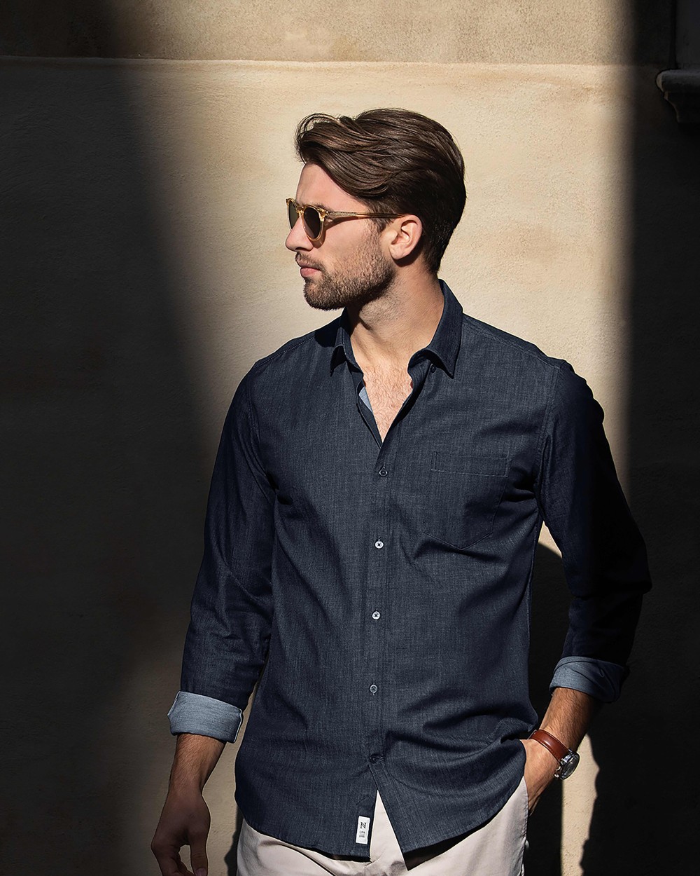 Chemises personnalisable NIMBUS Torrance coupe moderne - chemise en denim brut et stylé