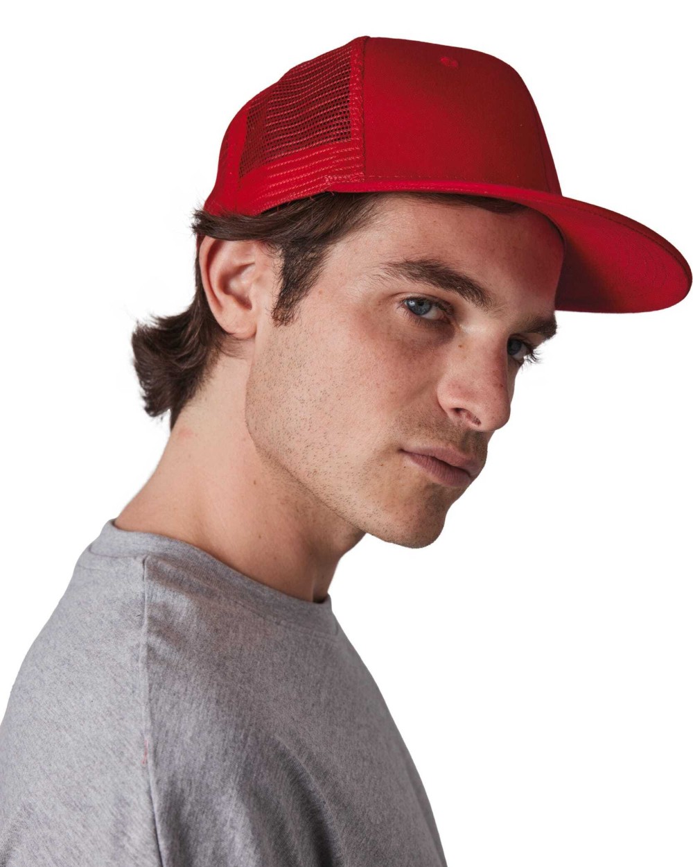 K-UP Trucker-Cap - 6-Panels-Kappe, Flachschirm Kappen personalisierbar