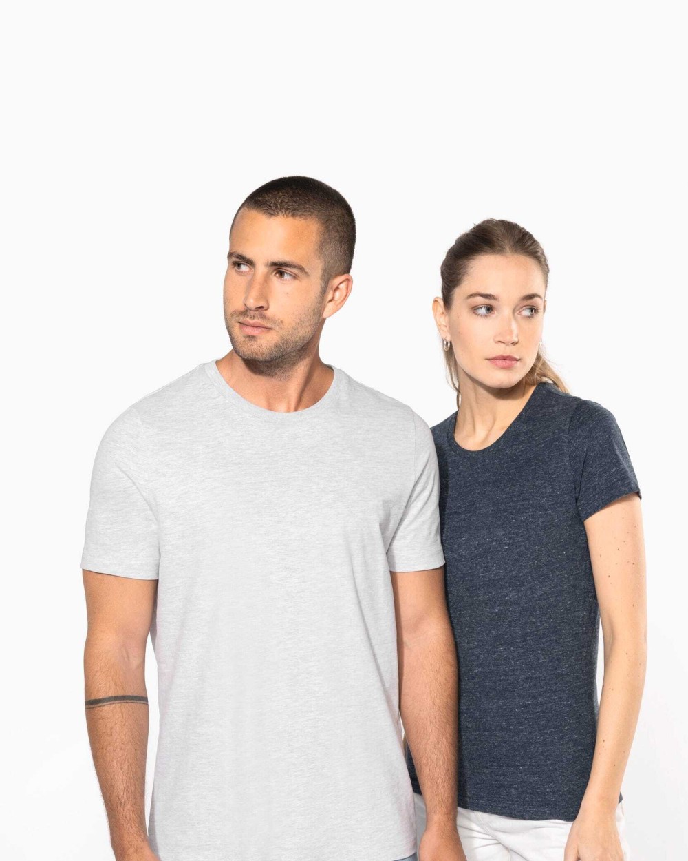 T-shirts KARIBAN Vintage heren-t-shirt met korte mouwen voor bedrukking &amp; borduring