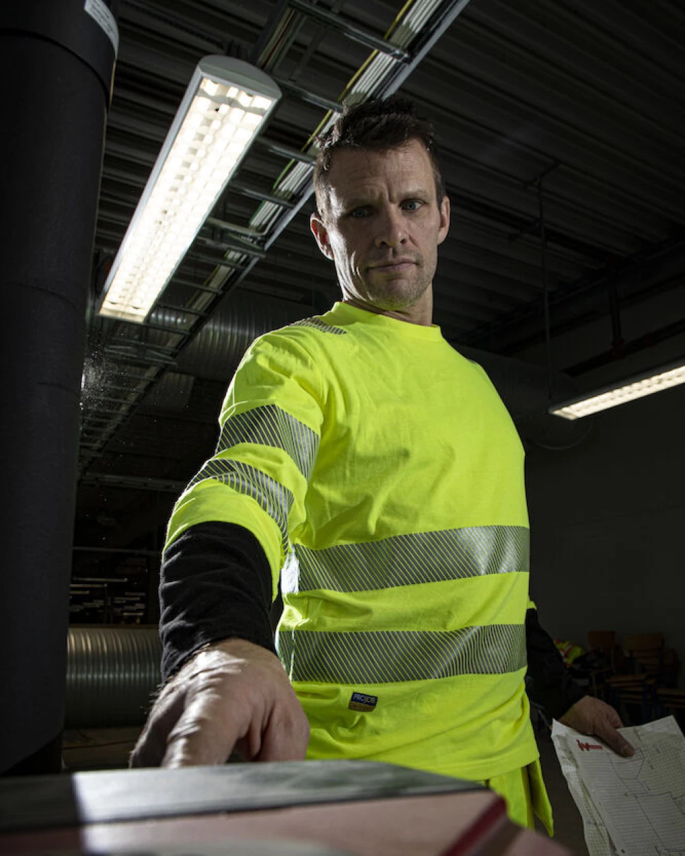 T-shirts PROJOB 6014 SIGNALISATIET-SHIRT LANGE MOUWEN EN ISO 20471 KLASSE 3 voor bedrukking &amp; borduring
