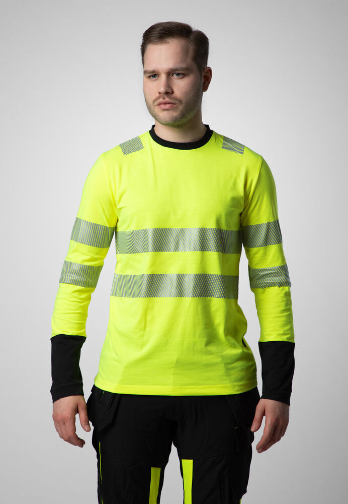 T-Shirts personnalisable PROJOB 6014 T-SHIRT MANCHES LONGUES ISO 20471 CLASSE 3/2