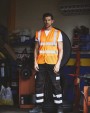 Fluo vestjes YOKO Hoge zichtbaarheid hesje van gerecycled gaas voor bedrukking &amp; borduring
