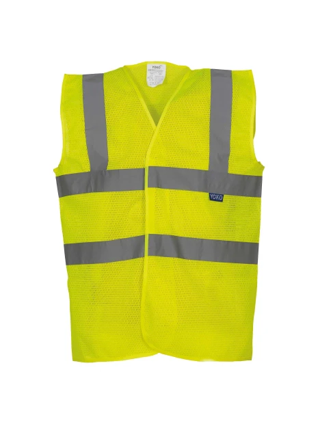 YOKO Gilet haute visibilité à maille ajourée recyclée /api/colors/ea0c172c-722e-46fc-acb7-2617a4097874 personnalisable
