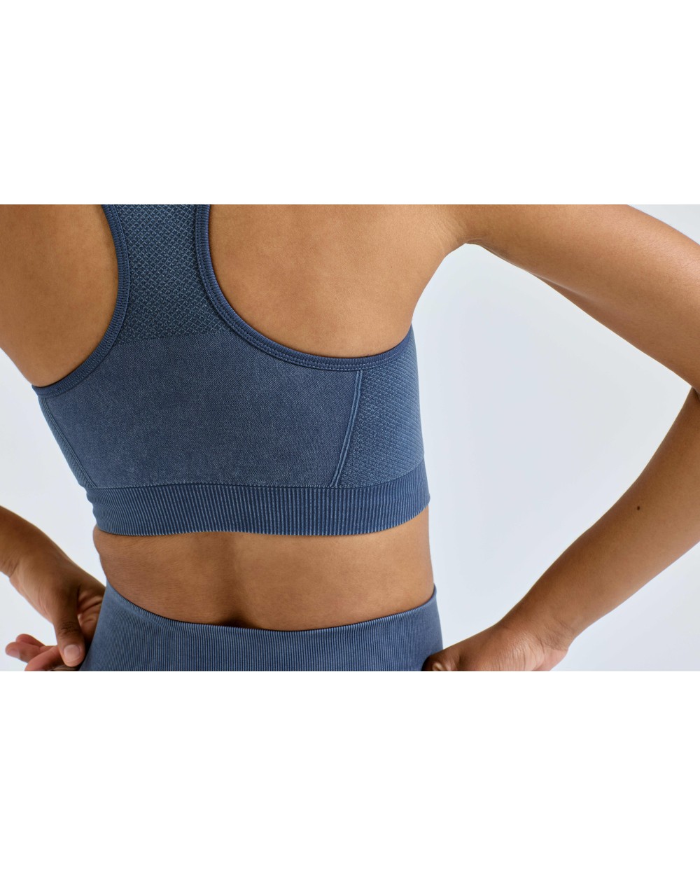 TRIDRI Women's TriDri® seamless '3D fit' multi-sport denim look bra T-Shirts personalisierbar
