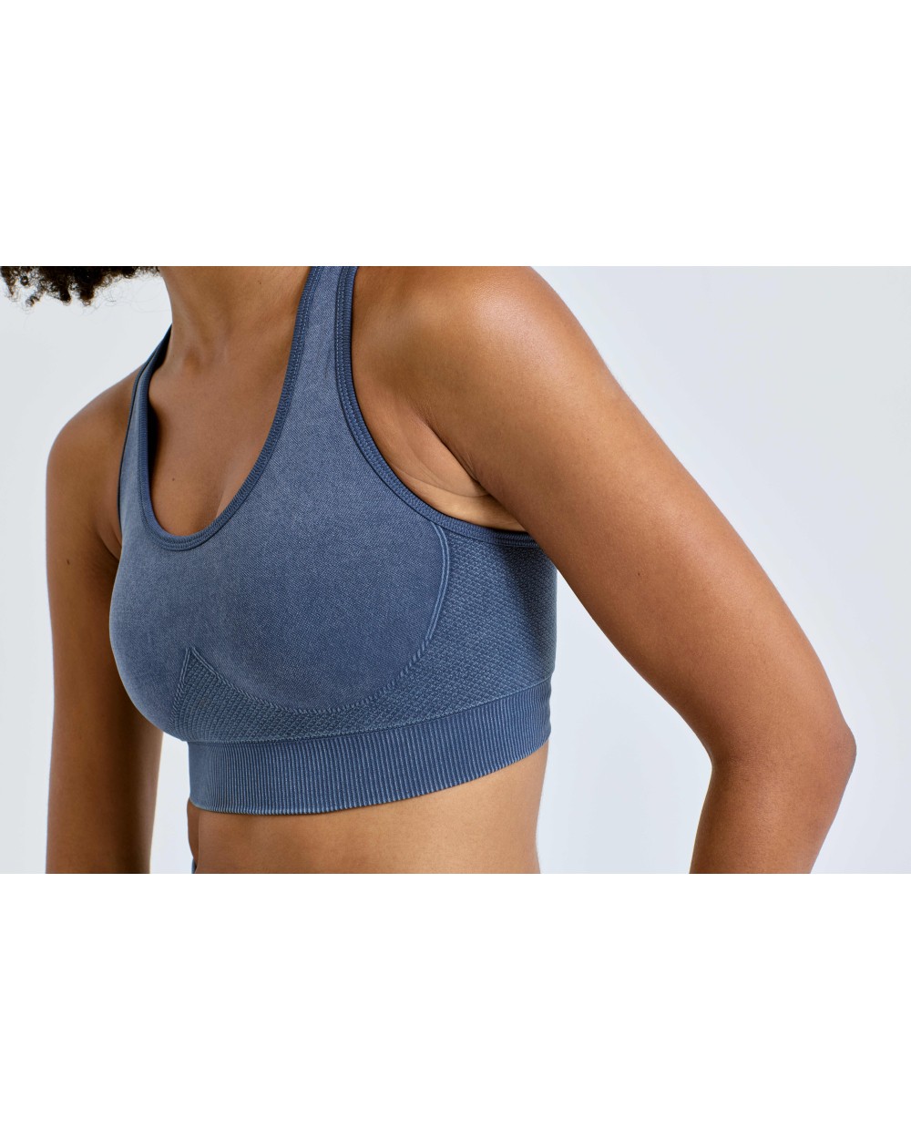 TRIDRI Women's TriDri® seamless '3D fit' multi-sport denim look bra T-Shirts personalisierbar