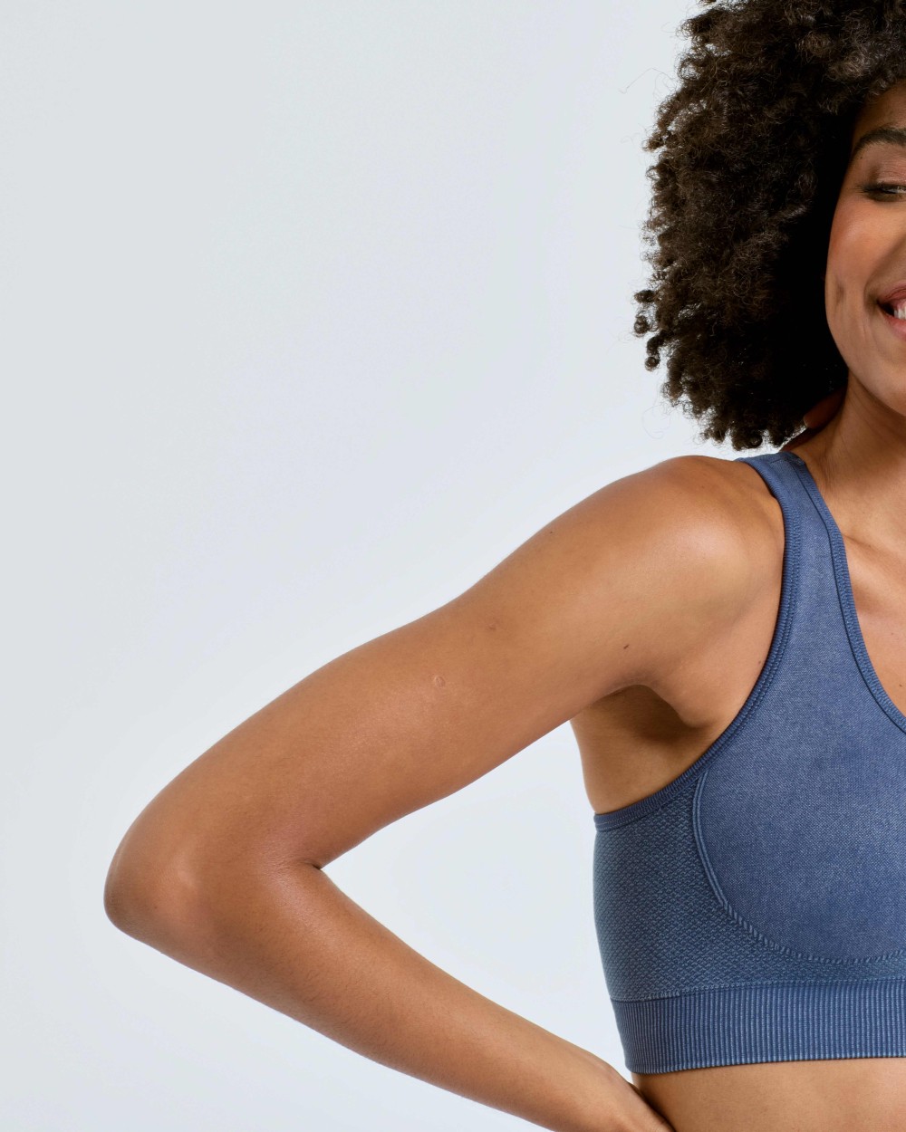 T-shirts TRIDRI TriDri® seamless '3D fit' multi-sport denim look bra voor bedrukking &amp; borduring