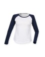 T-Shirts personnalisable SKINNIFIT LADIES L/S BASEBALL T