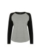 T-shirts SKINNIFIT LADIES L/S BASEBALL T voor bedrukking &amp; borduring