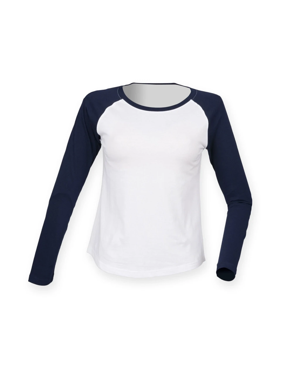 T-shirts SKINNIFIT LADIES L/S BASEBALL T voor bedrukking &amp; borduring