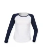 T-shirts SKINNIFIT LADIES L/S BASEBALL T voor bedrukking &amp; borduring