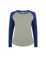 T-Shirts personnalisable SKINNIFIT LADIES L/S BASEBALL T