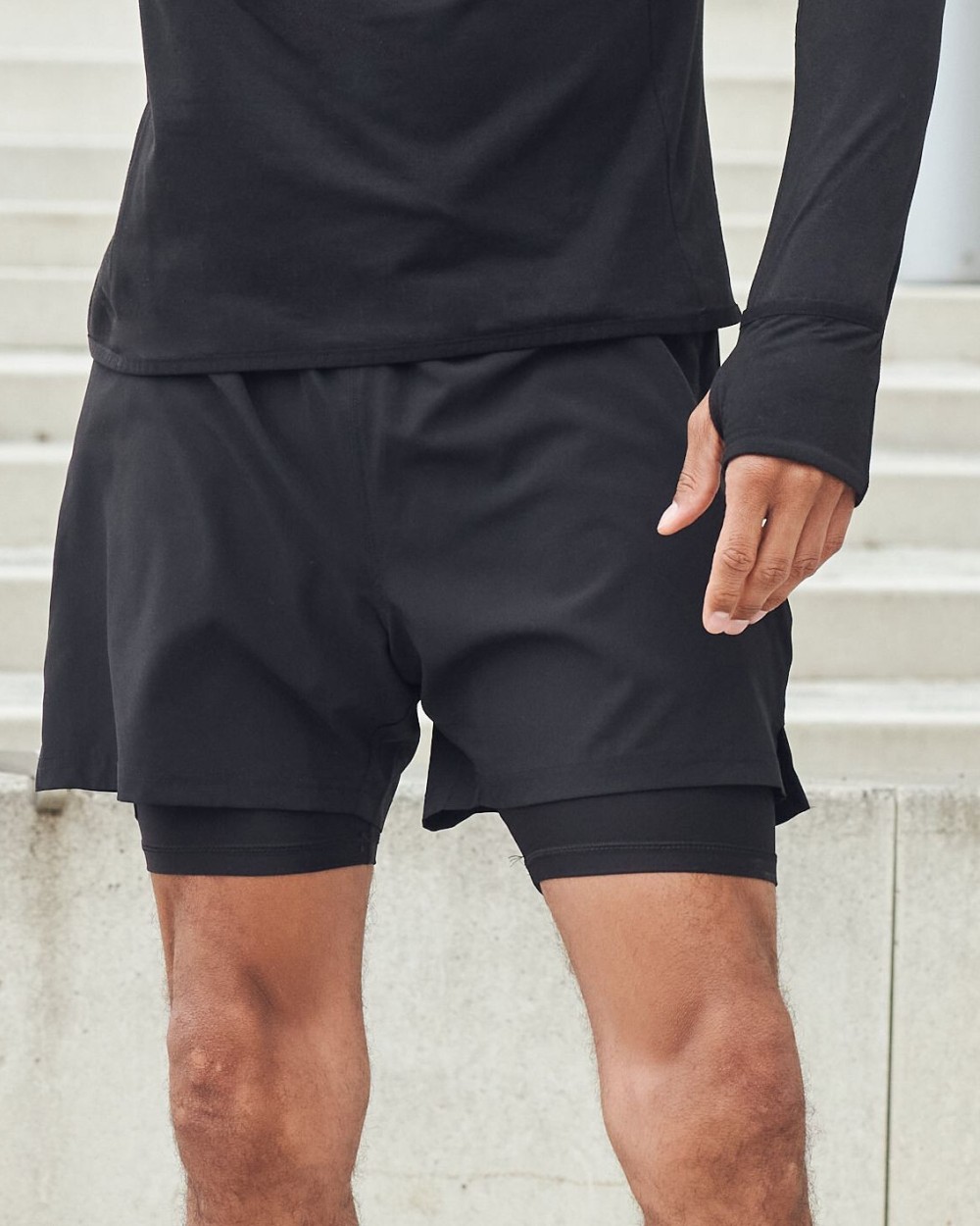 Pantalons personnalisable TOMBO MEN'S DOUBLE LAYER SPORT SHORTS
