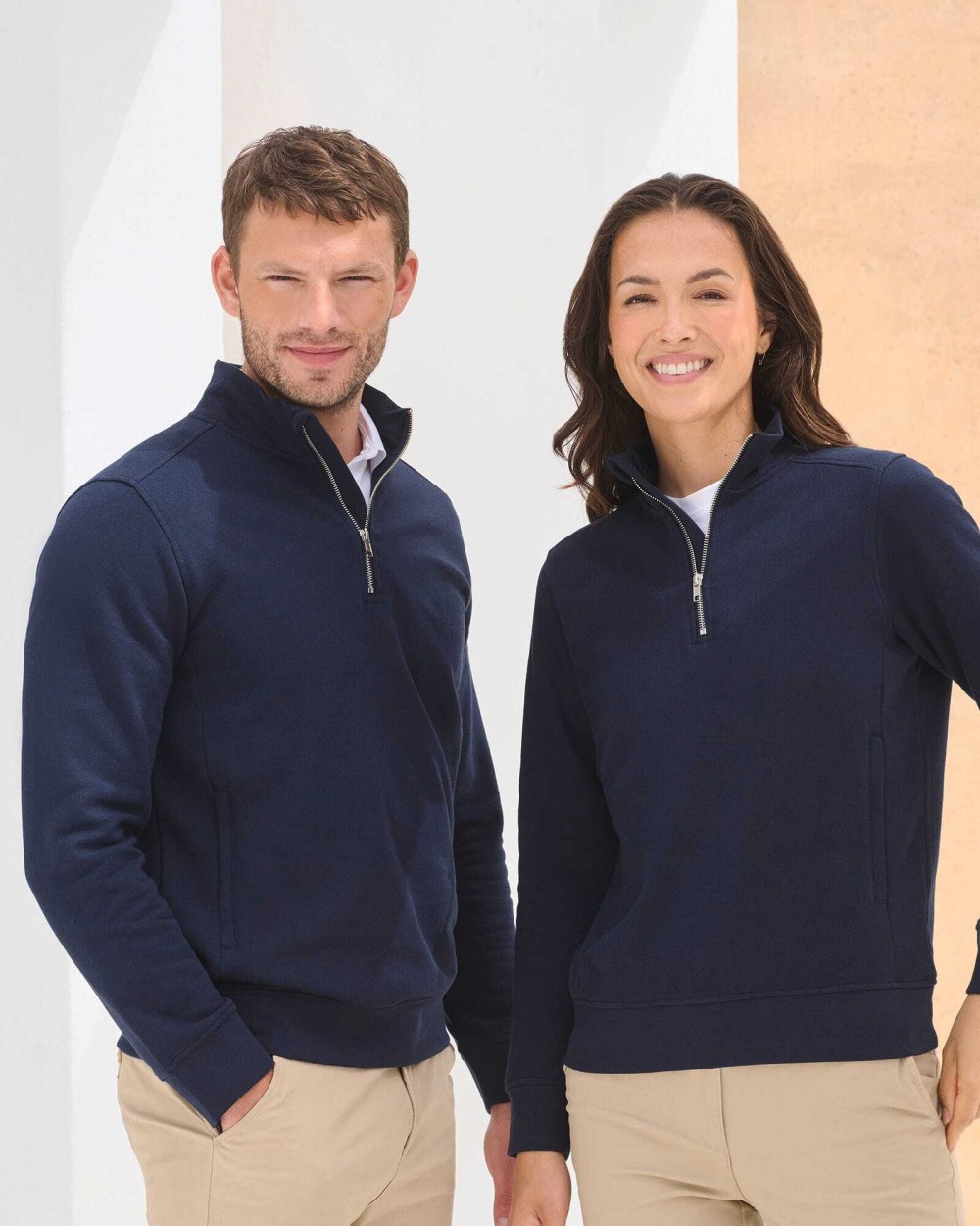 Sweaters & hoodies HENBURY Uniseks sweater met ritskraag voor bedrukking &amp; borduring