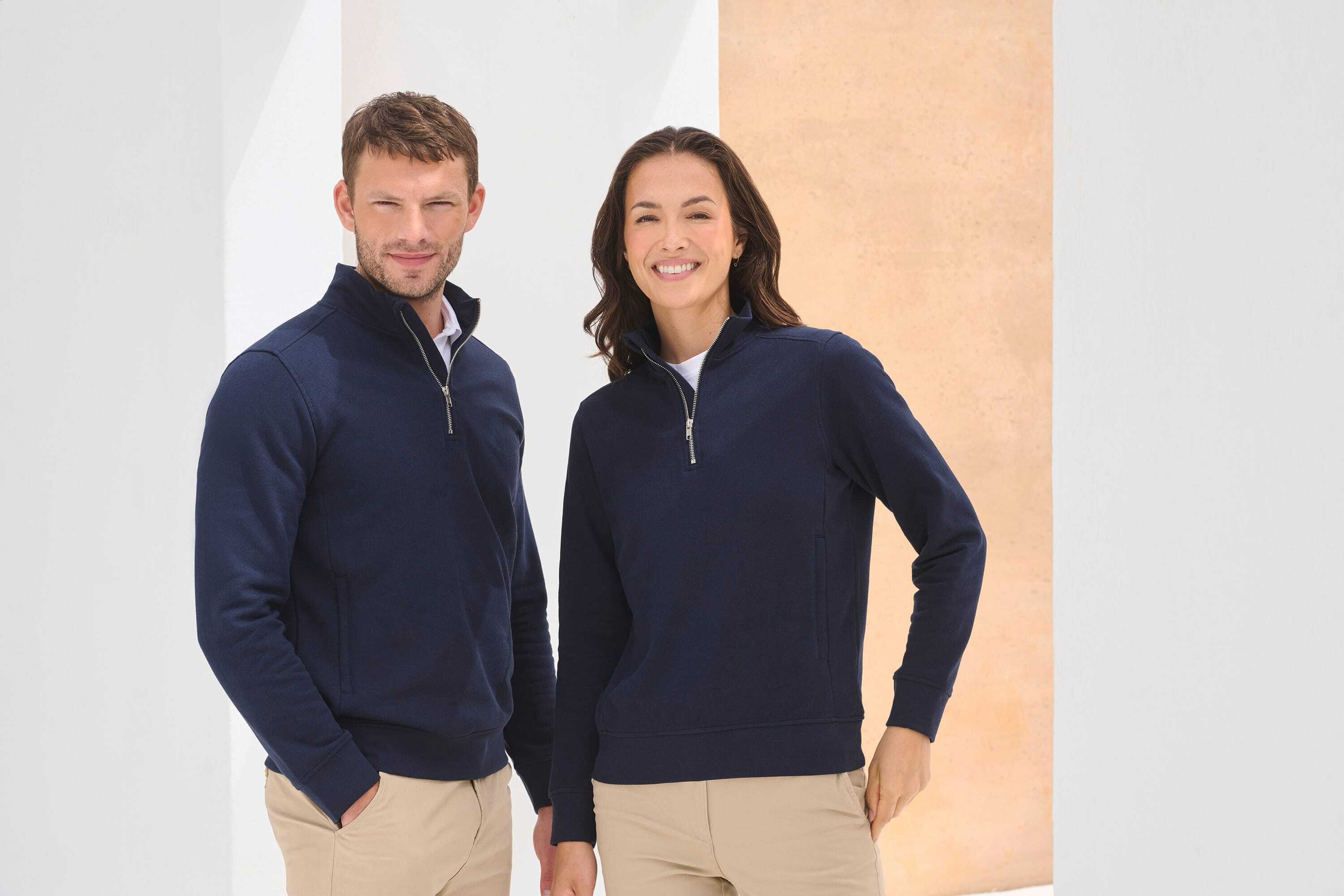 HENBURY Unisex-Sweatshirt mit Reißverschlusskragen Sweatshirts personalisierbar