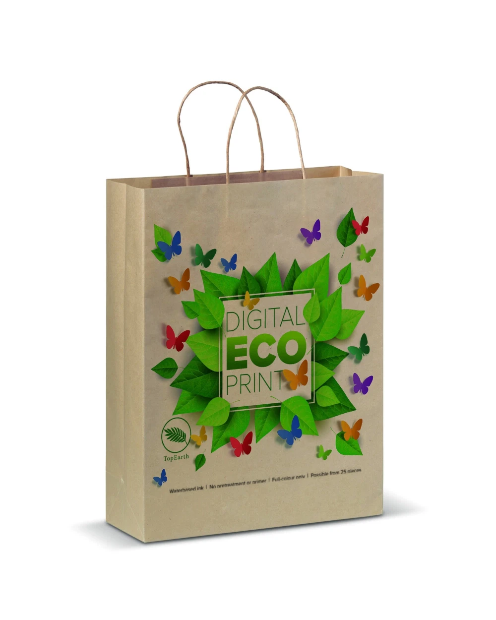 Tote bags personnalisable 4DO Sac en papier kraft 100g/m² 32x12x41cm