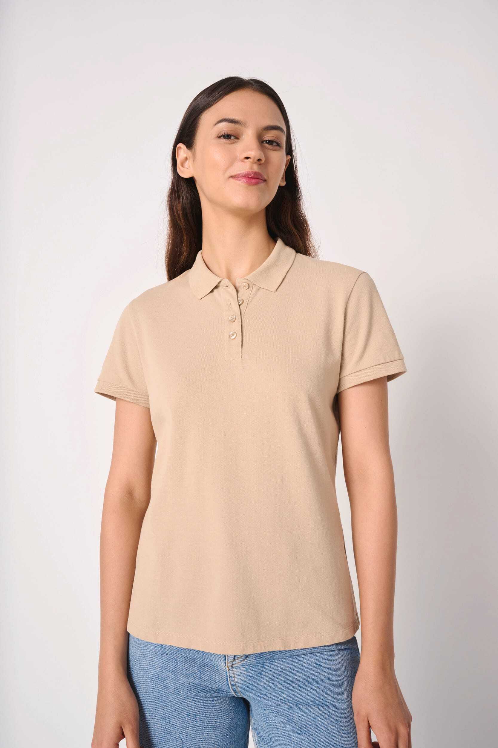 Polos personnalisable IDEAL BASIC BRAND Polo piqué femme