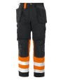 Broeken PROJOB 6502 SIGNALISATIEBROEK MET KNIEZAKKEN EN SPIJKERZAKKEN EN ISO 20471 KLASSE 1 voor bedrukking &amp; borduring