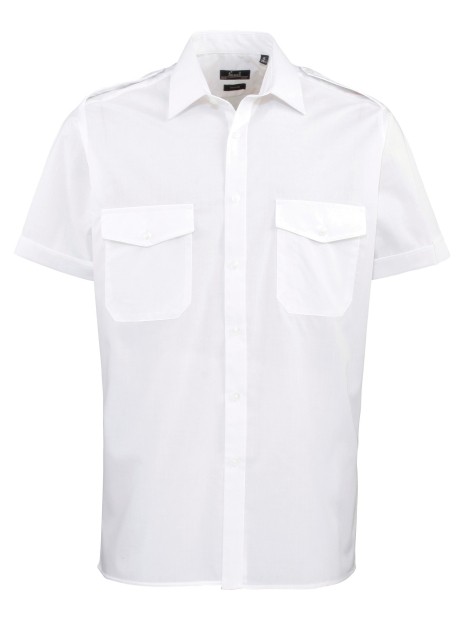 PREMIER Chemise Homme manches courtes Pilote /api/colors/7a92cd2d-10d2-40b4-928b-296bb7487506 personnalisable