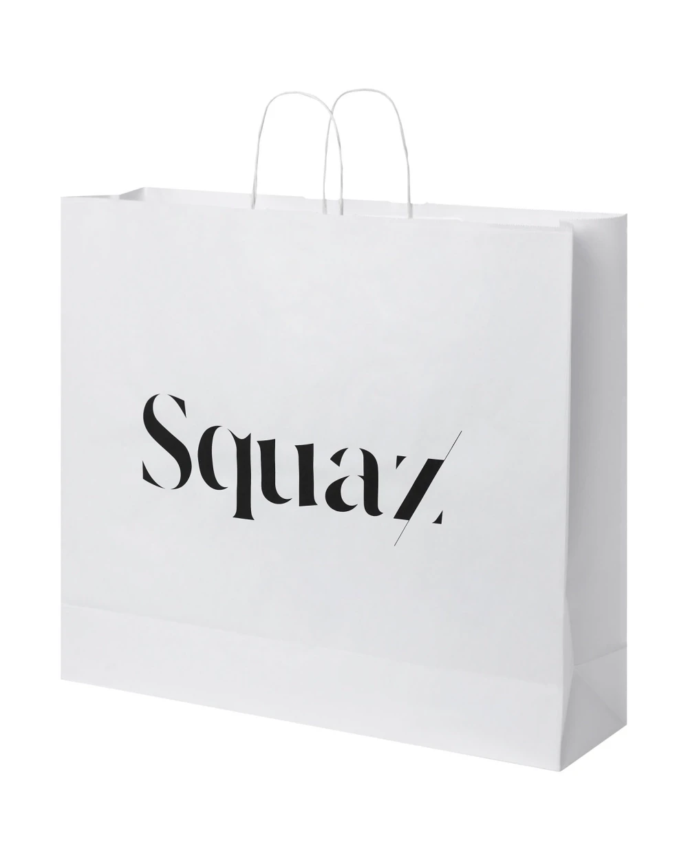 Sacs & Bagagerie personnalisable 4DO Sac en papier Kraft 90-100 g/m² avec poignées torsadées, 49,5 x 14 x 44 cm
