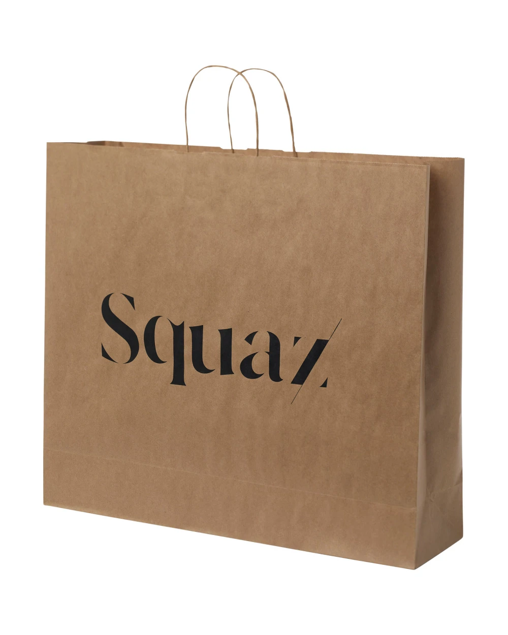 Tassen & Zakken 4DO Papieren tas 90-100 g/m2 gemaakt van kraftpapier met gedraaide handgrepen - 49,5 x 14 x 44 cm voor bedrukking &amp; borduring