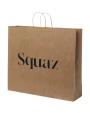 Sacs & Bagagerie personnalisable 4DO Sac en papier Kraft 90-100 g/m² avec poignées torsadées, 49,5 x 14 x 44 cm
