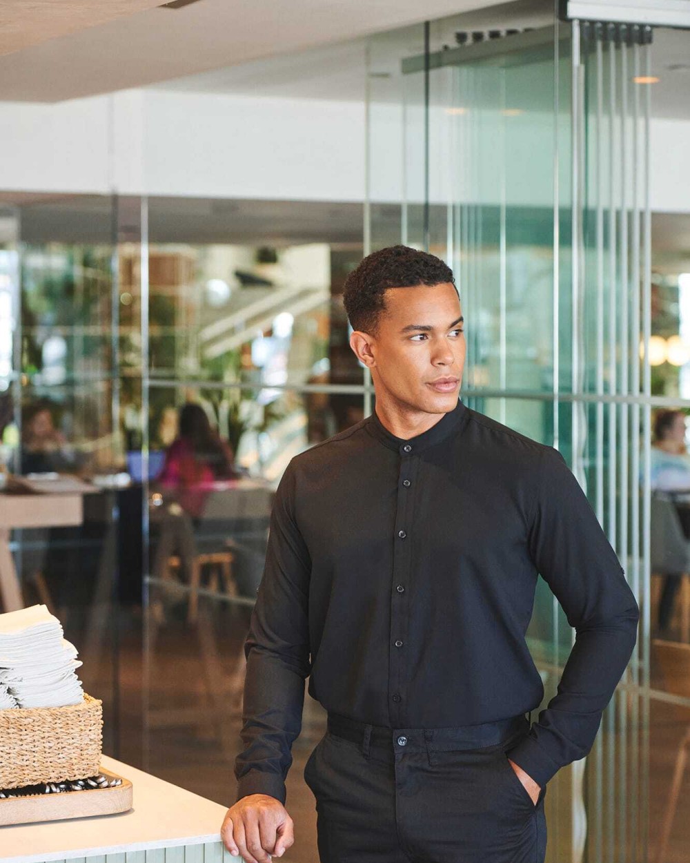 Chemises personnalisable HENBURY Chemise Homme col Mao