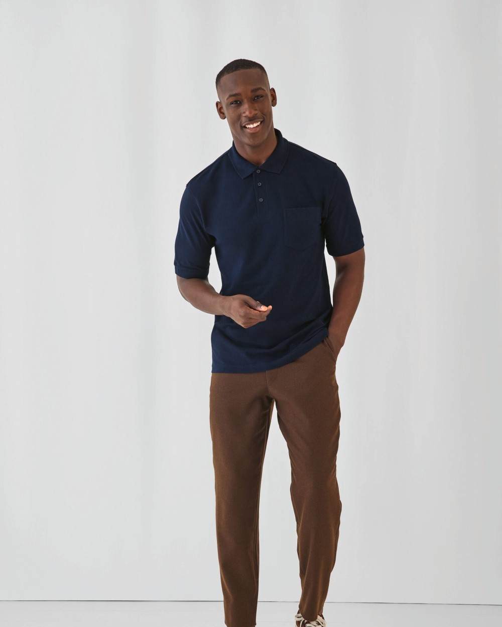 B&C SAFRAN POCKET Poloshirts personalisierbar