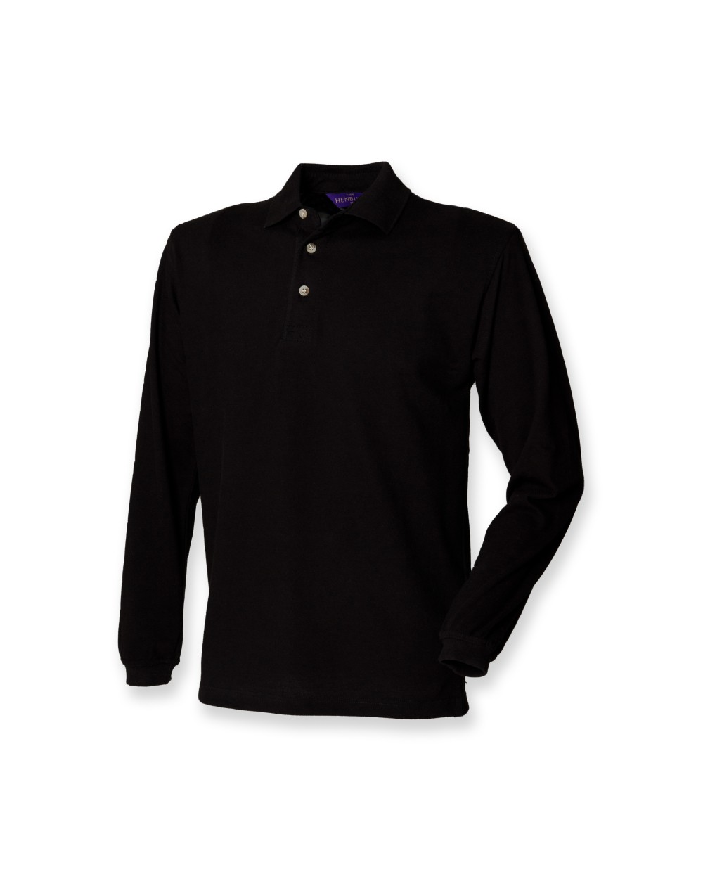 Polo's HENBURY Long Sleeved Cotton Piqué Polo Shirt voor bedrukking &amp; borduring