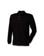 Polo's HENBURY Long Sleeved Cotton Piqué Polo Shirt voor bedrukking &amp; borduring