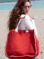 Tote bags à personnaliser KIMOOD Sac en jute avec coutures contrastées 