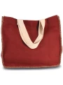 KIMOOD Sac en jute avec coutures contrastées  personnalisable