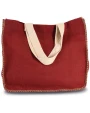 KIMOOD Jutetasche mit Kontrastnähten Tote Bags personalisierbar