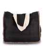 Tote bags KIMOOD Zak van jute met contrasterende naad voor bedrukking &amp; borduring
